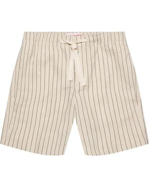 Orlebar Brown Alex Fine-Stripe Deck Shorts - White