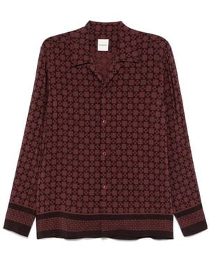 Sandro Square Cross-Print Shirt - Purple