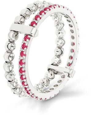 Officina Bernardi 18Kt Moon Eden Ruby Ring - White