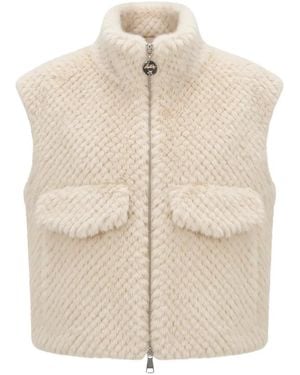 High Society Alea Faux-Fur Gilet - Natural
