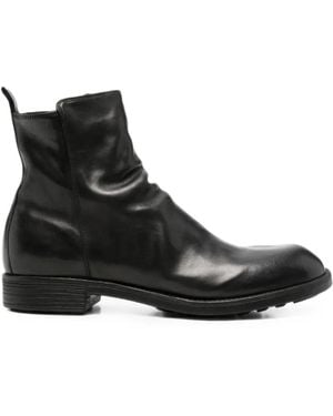 Officine Creative Diary Leather Ankle Boots - Black
