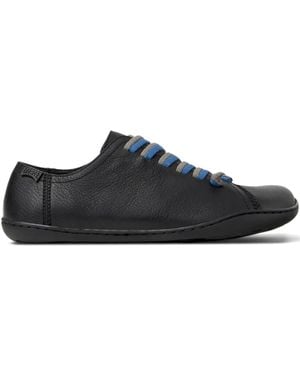 Camper Peu Twins Leather Lace-Up Trainers - Black