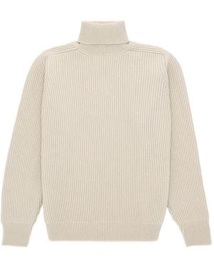 Fortela Brighton High Neck Ribbed Jumper - White