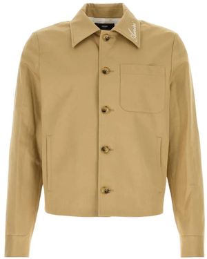Amiri Logo-Embroidered Shirt Jacket - Natural