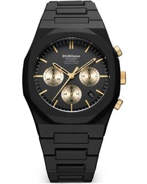 D1 Milano Gilded Solar 40.5Mm Watch - Black