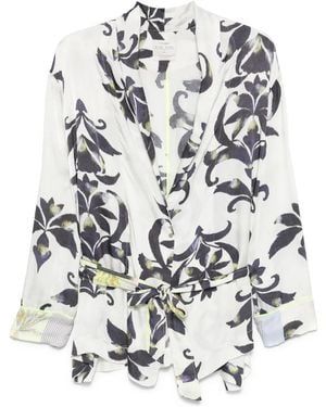 forte_forte Floral-Print Jacket - White