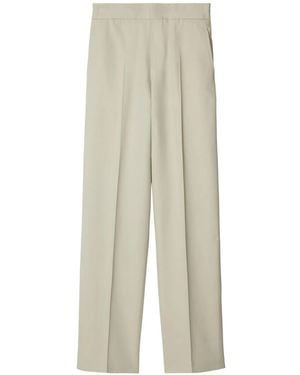 Burberry Straight-Leg Trousers - Natural