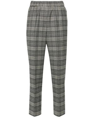 Peserico Check Trousers - Grey