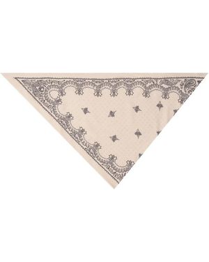 Destin Paisley-Print Wool Bandana - Natural