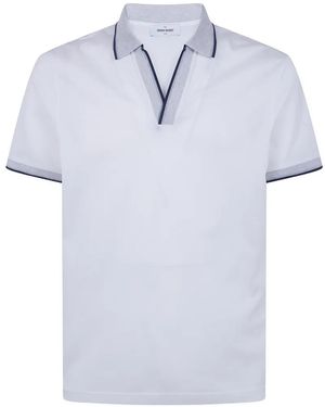 Gran Sasso V-Neck Collared T-Shirt - Blue