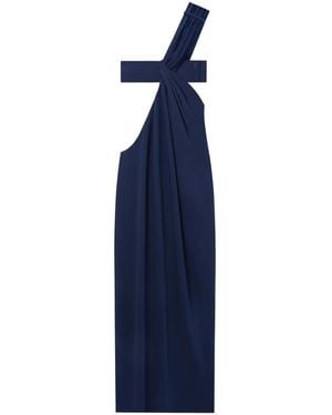 Courreges Twisted Draped Dress - Blue