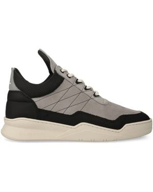 Filling Pieces Logo-Embroidered Trainers - Black