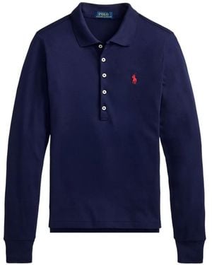 Polo Ralph Lauren Long-Sleeved Polo Shirt - Blue