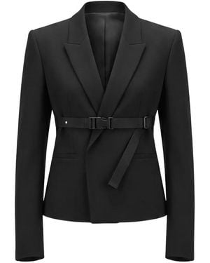 Rick Owens Giacca Alice Con Cinturino E Fibbia - Nero
