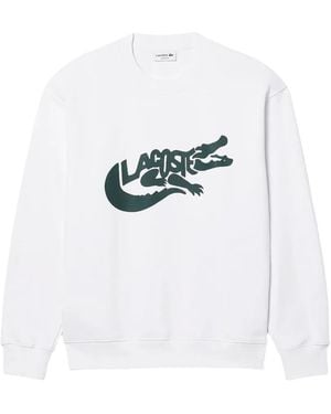 Lacoste Logo-Print Sweatshirt - White