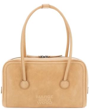 Marge Sherwood Soft Boston Ew Top Handle Shoulder Bag - Natural