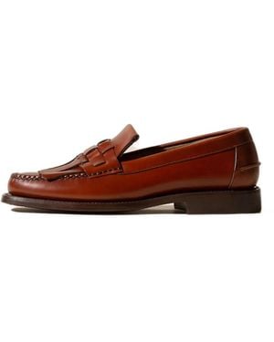Hereu Marti Interwoven Fringe Loafers - Brown