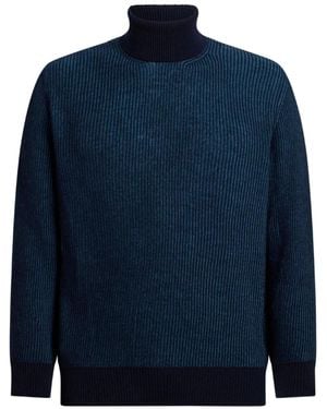 Etro Ribbed Turtleneck Sweater - Blue