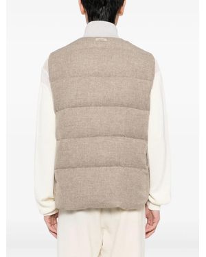 Lardini Sleeveless Down Jacket - Natural
