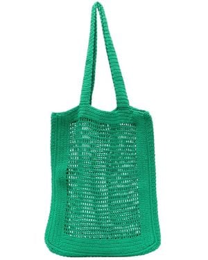 Faithfull the Brand Crochet Tote Bag - Green