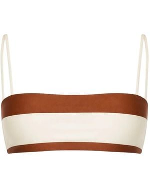 Cult Gaia Estrella Striped Bikini Top - White