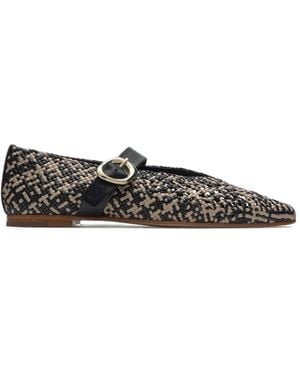 Lottusse Summer Buckled Ballet Flats - White