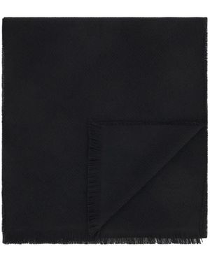 BOGGI Scarf With Knitted Motif - Black