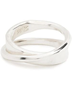 Werkstatt:münchen M1726 Double Band Ring - Weiß