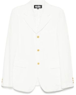 COMME DES GARÇON BLACK Single-Breasted Blazer - White