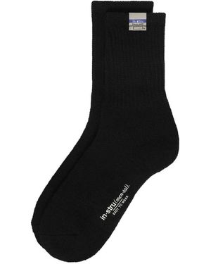 Maison Mihara Yasuhiro In-Stru(-Tal) Ribbed-Knit Socks (Set Of Three) - Black