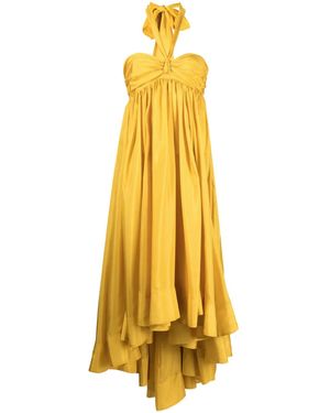 Zimmermann Devi Halter Max Dress In Yellow