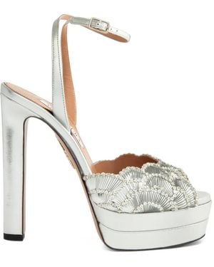 Aquazzura Ce Soir Sandals Plateau 130 - White