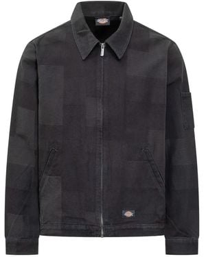 Dickies Geometric Pattern Zip-Up Jacket - Black