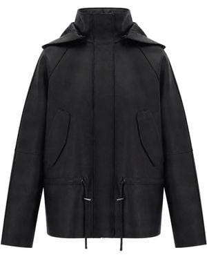 P.A.R.O.S.H. Drawstring Hooded Jacket - Black