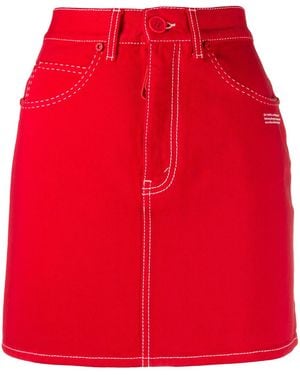 Off-White c/o Virgil Abloh Denim Miniskirt - Red