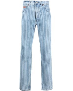 Martine Rose Striped Straight-Leg Jeans - Blue