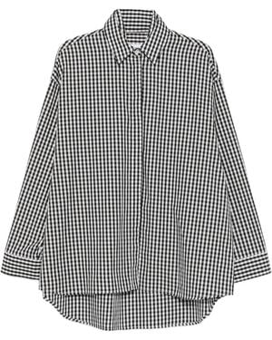 Marie Adam-Leenaerdt Gingham-Check Oversized Shirt - Grey