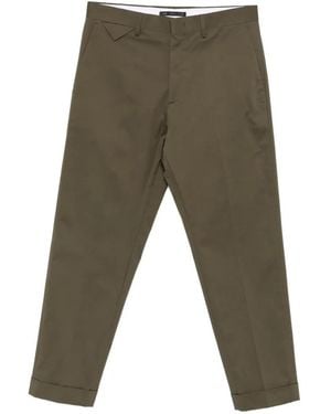 Low Brand Cooper T1.7 Turn-Up Cuff Trousers - Green