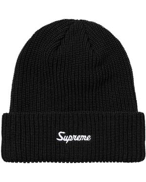Supreme Loose Gauge Beanie - Schwarz