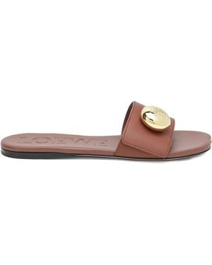 Loewe Sandales À Bout Ouvert - Marron