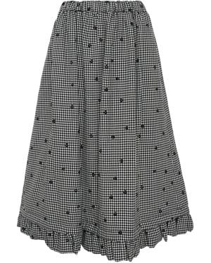 Comme des Garçons ポルカドット ラッフルスカート - グレー