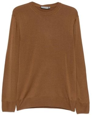 Canali Crew-Neck Long-Sleeve Sweater - Brown