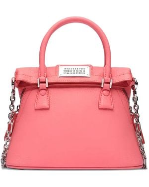 Maison Margiela 5Ac Top-Handle Zip-Fastening Satchel Bag - Pink