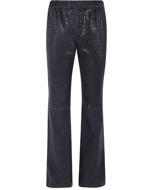 Enes Hose mit Kroko-Effekt - Blau