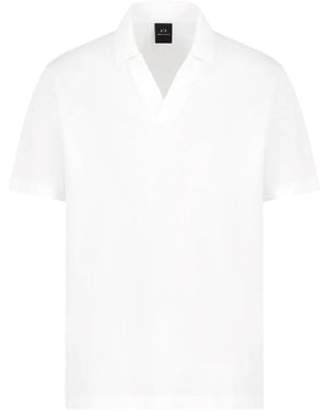 ARMANI EXCHANGE Cotton Polo Shirt - White