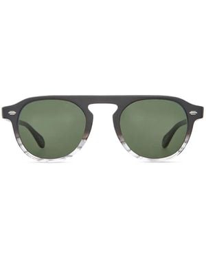 Garrett Leight Harding Round-Frame Sunglasses - Green