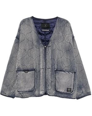 FIVE CM Quilted Denim Jacket - Blue