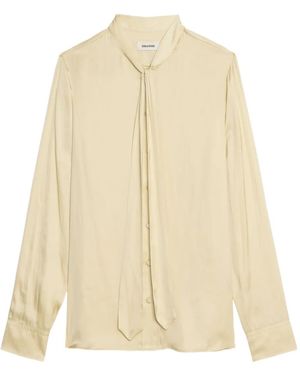Zadig & Voltaire Tulba Satin Shirt - Natural
