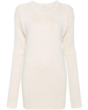 Lemaire Detachable-Sleeve Dress - Natural