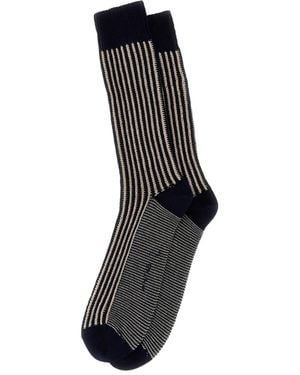 ANT45 Calcetines Capri A Rayas - Negro